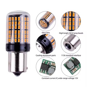 สัญญาณไฟเลี้ยว LED SMD 12-24V สำหรับรถยนต์ที่มีสภาพคงที่ในปัจจุบัน144 3014สว่างมากไฟถอยหลัง1156กำลังไฟสูง - Product Image 4