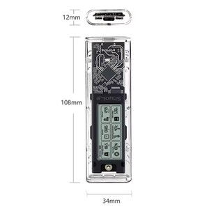 ตู้ SSD จอแสดงผล LCD, อะแดปเตอร์แปลง M.2เป็น USB/ตัวอ่านรองรับปุ่ม M และ B & M สำหรับ2280 SSD - Product Image 6