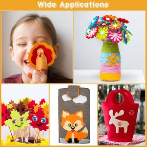 32005 các loại màu dày cảm thấy tấm vải cho Diy chắp vá may & giấy thủ công mỹ nghệ cho các dự án trang trí - Product Image 2