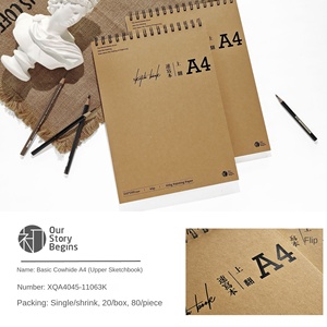 First <strong>Basic</strong> Sketch <strong>Book</strong> B5/A4/A3 Pure Cowhide PP Series Spiral Bound Printed Style Portable Artistic Creation Simple Wind A3 - Product Image 5