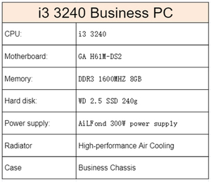 I3 3240เกมแบบเต็มรูปแบบราคาถูกชุดคอมพิวเตอร์ตั้งโต๊ะอุปกรณ์สร้างคอมพิวเตอร์เดสก์ท็อปเกมเมอร์พีซีแบบกำหนดเอง - Product Image 2