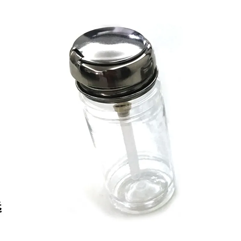 Alcohol bottle Press plastic alcohol jugsLiquid dispensing Transparent solvent Rosin bottles Square bottles Metal cap