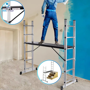Construcción Estructura de construcción Sistema de andamio Aluminio Multiusos Escalera Marco Andamio
