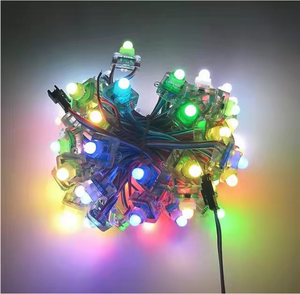 DC5V DC12V ไฟ LED แบบหัวกระสุนควบคุมด้วย WS2811 RGB สีเต็มรูปแบบสามารถเชื่อมต่อกับพิกเซลได้ - Product Image 1