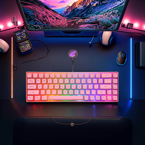 Custom RGB tastiera senza fili ergonomica USB impermeabile sensazione meccanica con retroilluminazione per PC portatile Tablet - Product Image 3