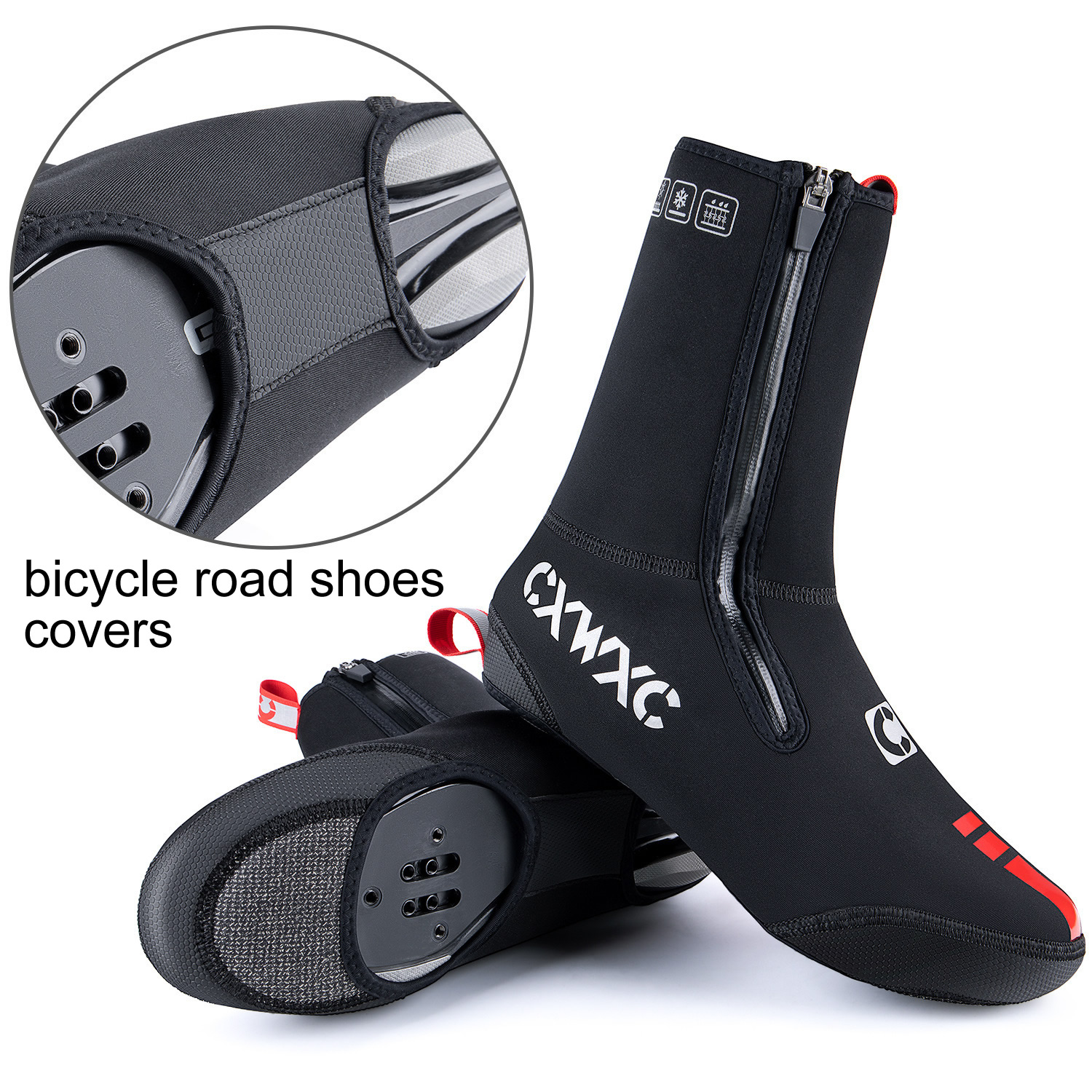 Couvre-chaussures route/noir
