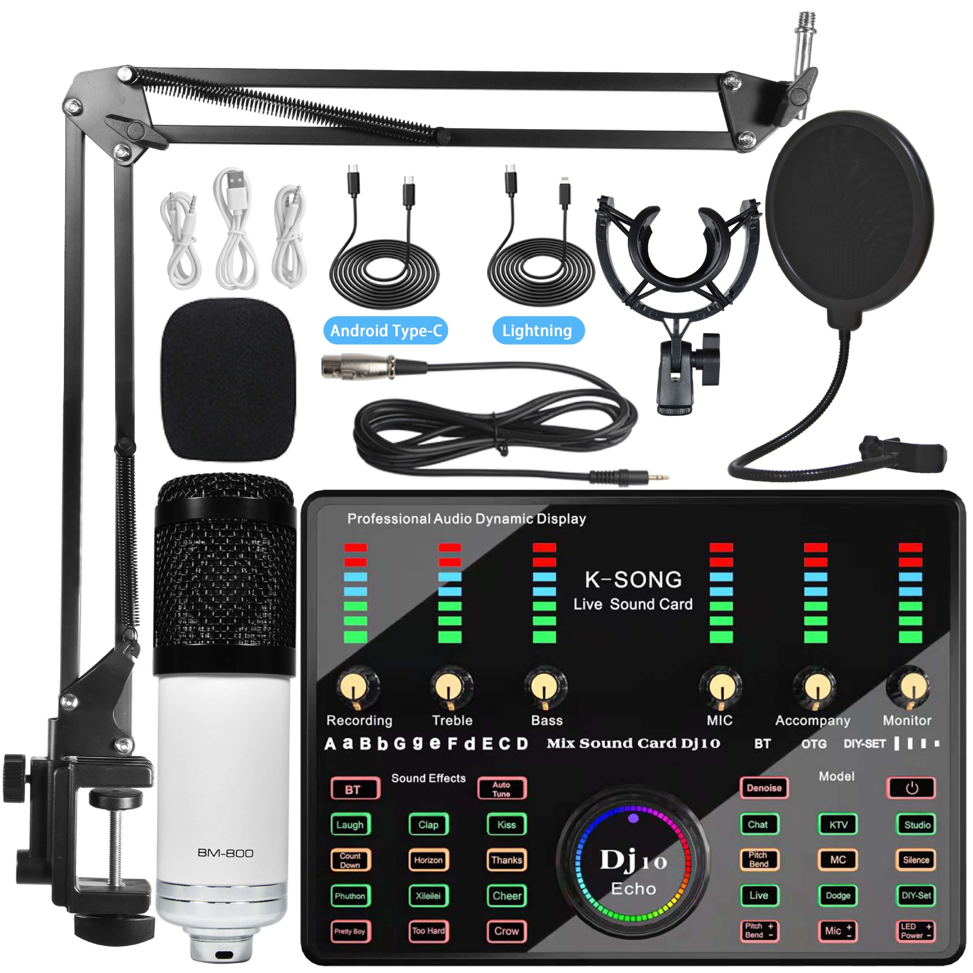 Conjunto Dj10 blanco negro