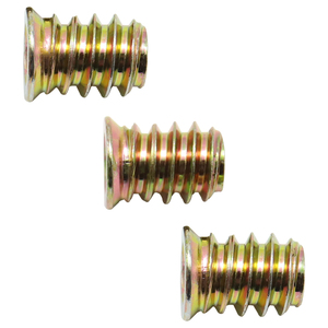 Inserto in legno connettore bullone di fissaggio, presa esagonale dado per mobili filettatura di legno infilato in legno inserto dado in legno - Product Image 2