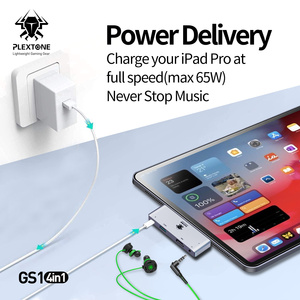 USB-C концентратор 4 в 1, адаптер питания 65 Вт, разъем 3,5 мм для устройств Type-C - Product Image 4