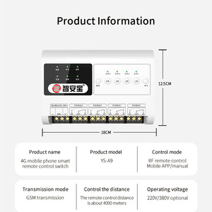 4G GSM Dual Channel Remote Switch Controller SMS <strong>Command</strong> Remote Board with Rolling Code and Relay Output Control Box - Product Image 6