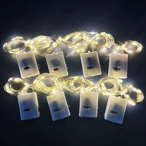 Fata a batteria LED luci colore colore filo filo di rame luci con telecomando per la festa albero di natale decorazione camera da letto - Product Image 3