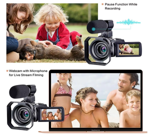 Cámara 4K Cámara digital de alta definición Grabadora de video con micrófono y pantalla táctil - Product Image 5