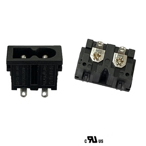 電源コネクタIEC 60320 C8パネルマウントプラグアダプター250V 2.5A 2ピン工業用インレットモジュールプラグプラグストレート - Product Image 2