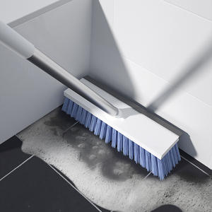 Ff345 Bán hàng nóng lông Scrubber tường nhà bếp sàn phòng tắm làm sạch bàn chải với scraper dài xử lý sàn chà bàn chải - Product Image 1