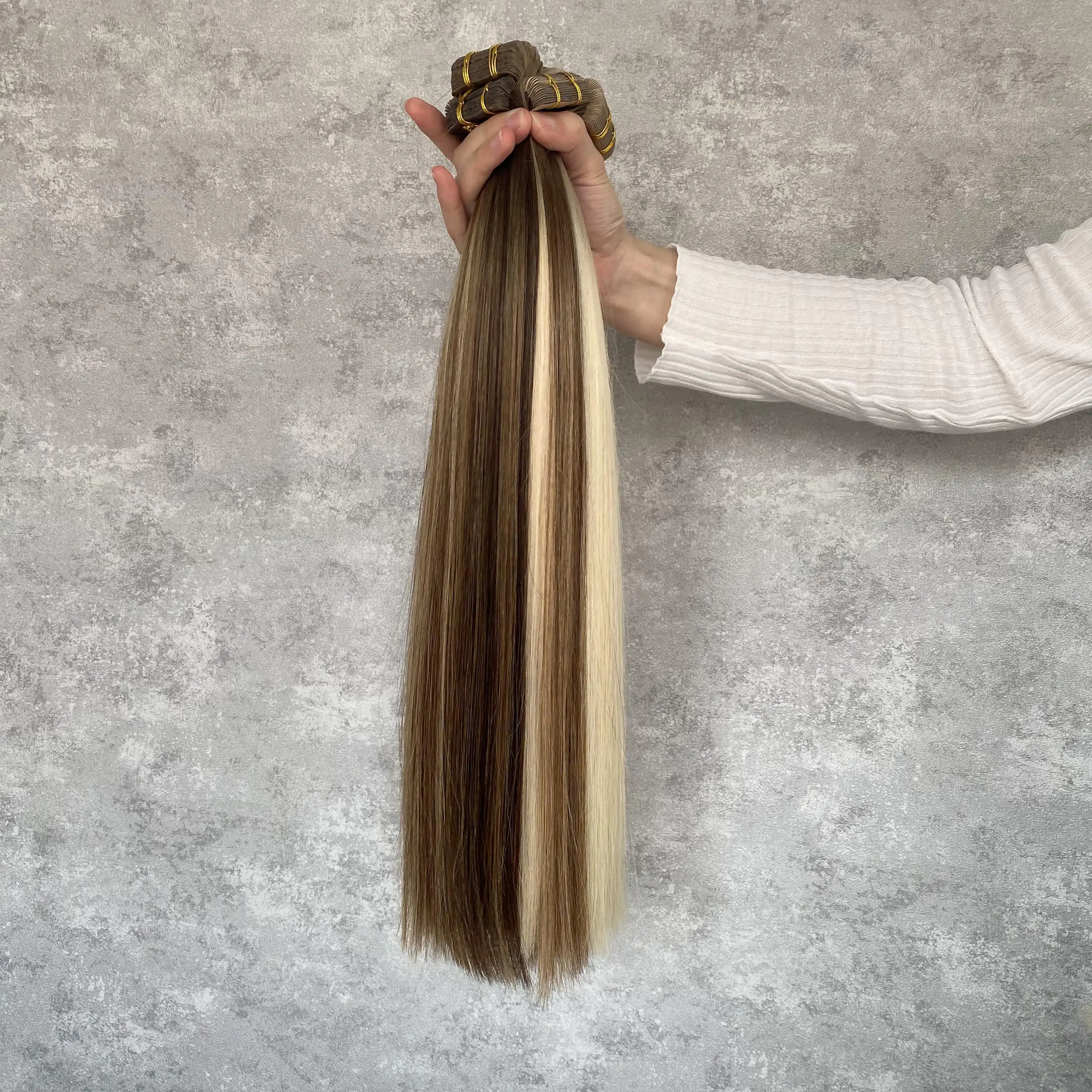 Atacado extensões de cabelo humano liso natural 12a fita desenhada dupla em extensão de cabelo 100% cabelo humano virgem