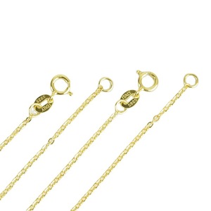 S925 gümüş düz çapraz zincir kadın plated18KGold kolye renkli altın kazak zinciri O kelime zinciri - Product Image 5