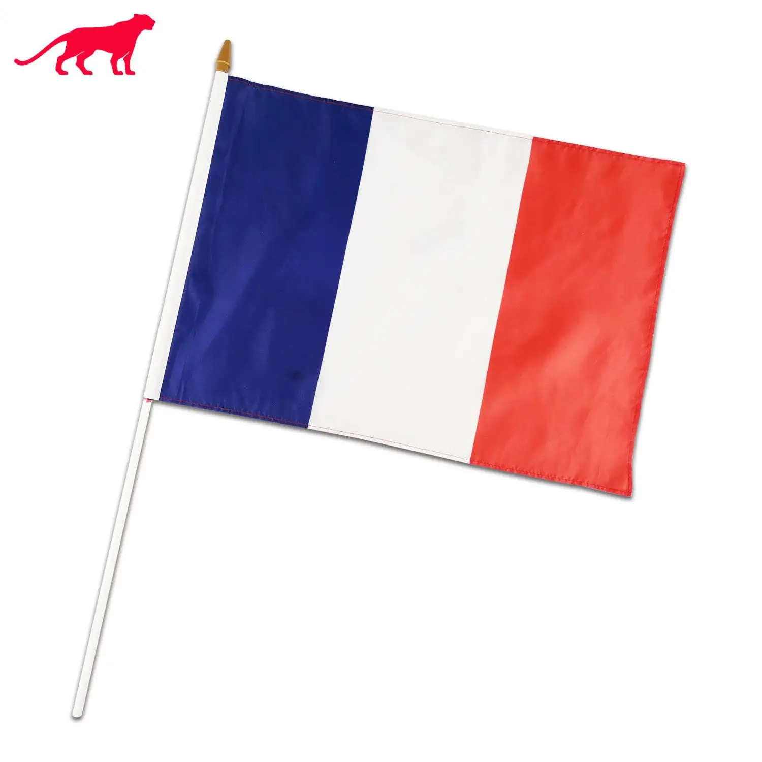 Drapeau personnalisé de la main de la France, bannière de table de la fête nationale de la France, drapeau de promotion de l'usine chinoise