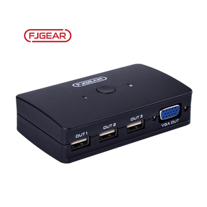 High Quality 2X1 2 <strong>Input</strong> <strong>1</strong> <strong>Output</strong> <strong>Kvm</strong> <strong>Switch</strong> Box <strong>4</strong> Port Switcher with Usb Keyboard and Mouse
