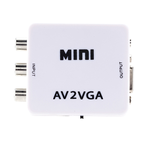 4k迷你影音至VGA RCA转换器，带3.5毫米音频2 2 CVBS适配器，用于电脑高清电视转换NTSC PAL SXGA