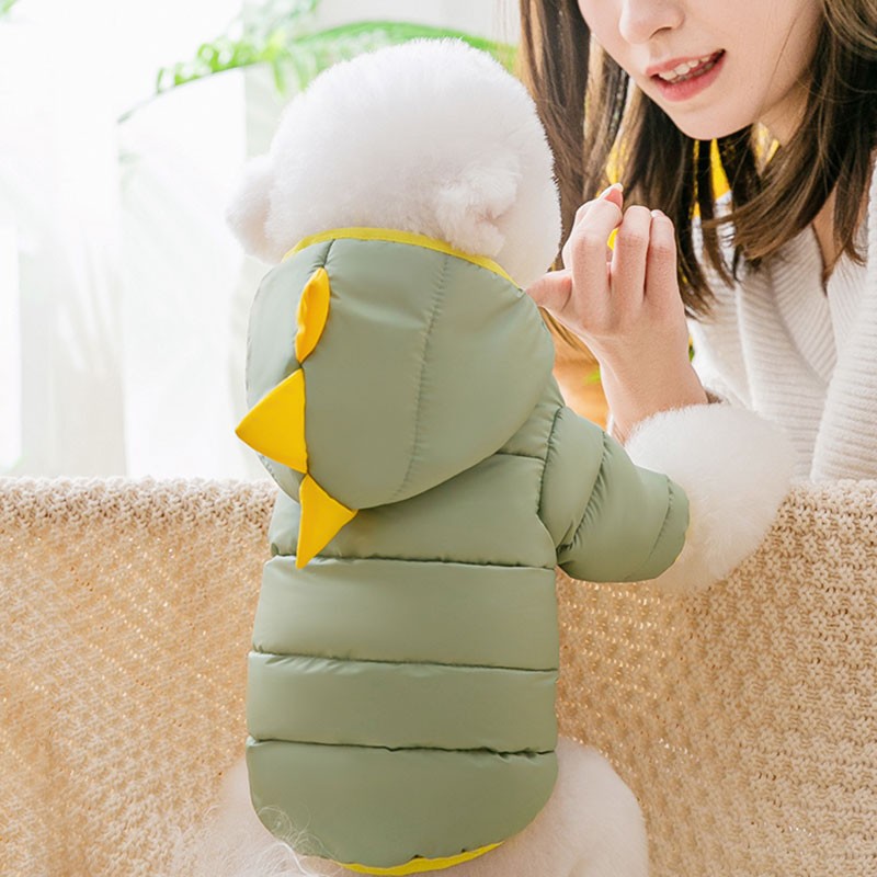 Green Little dinosaur down jacket legs