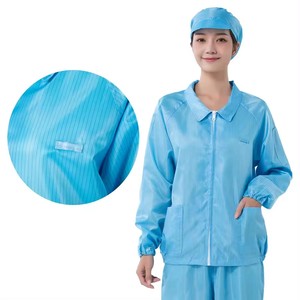 Yüksek kaliteli Unisex ESD tulumlar fabrika-laboratuvarlar için birden fazla renkte su geçirmez cam kumaş üretilmiştir - Product Image 2