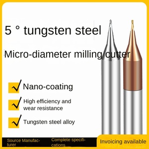 Micro-Diameter 55-Degree Tungsten Steel CNC Flat Bottom End Mill 4-Flute Milling <strong>Cutter</strong> Coating for Steel Custom ODM OEM Support - Product Image 2