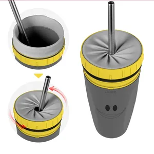 300ML Double Wall Tumbler Flask Kitchen Accessories <strong>Adjustable</strong> <strong>Cup</strong> Handy Straw <strong>Cup</strong> Portable Creative Plastic <strong>Cup</strong> for Youngs