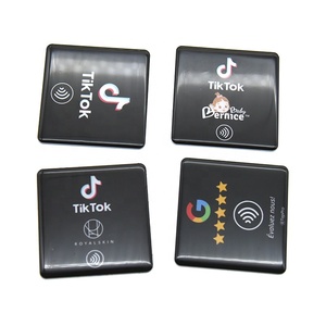Individuelle 13,56 MHz RFID Google Überprüfung Acryl-Schild-Aufkleber Ntag213/215 QR-Code Social Media NFC Google-Schild - Product Image 4