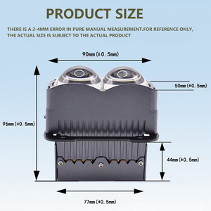 Đèn pha ô tô IDISON F1 <span class=keywords><strong>Square</strong></span> Four Cup 80W/70W, cos/pha, 3.0 <span class=keywords><strong>inch</strong></span>, 12V, 6500lm, 6000k+6000K, thấu kính <span class=keywords><strong>projector</strong></span> Bi-led cắt phẳng - Product Image 3