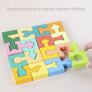 Bằng Gỗ Montessori <span class=keywords><strong>3D</strong></span> Hình Dạng Hình Học Phù Hợp Với Câu Đố Tư Nghĩ Logic Trò Chơi Tốt Động Cơ Đào Tạo Giáo Dục Sớm Nhận Thức Đồ Chơi - Product Image 5