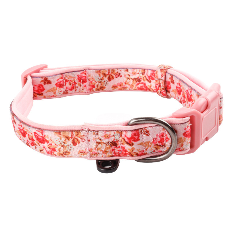 Pink flowers (dog tag not included)