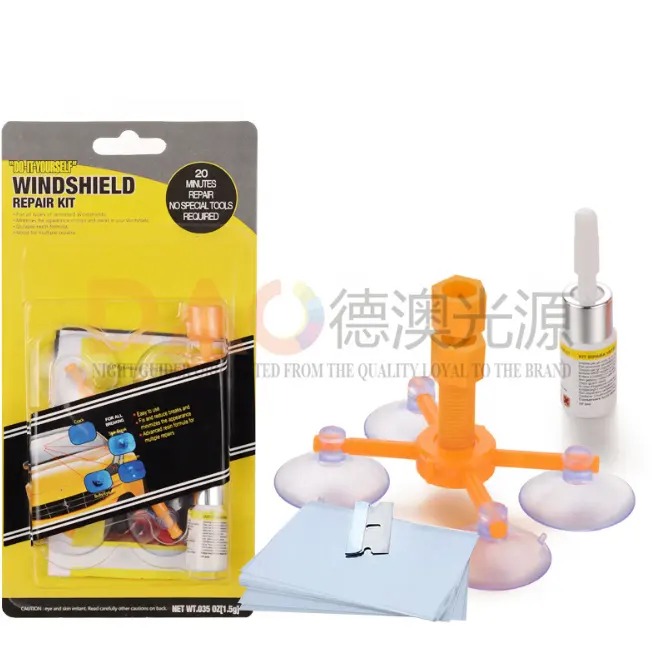 DAO strumento di riparazione vetro Auto Set fai da te riparazione parabrezza di sicurezza Kit di crepe vetro liquido riparazione utensili manuali per finestra automatica universale