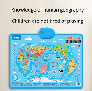 子供のおもちゃの実験ビッグサイズの話す世界地図ポスター子供のためのインタラクティブマップを学ぶ子供のための教育科学キット