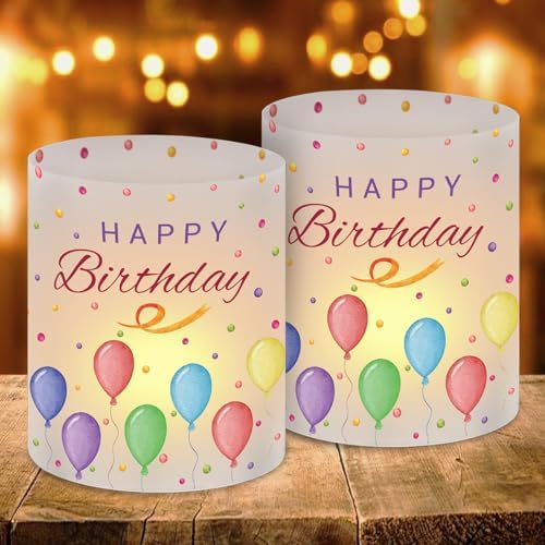 Colorful happy birthday balloons