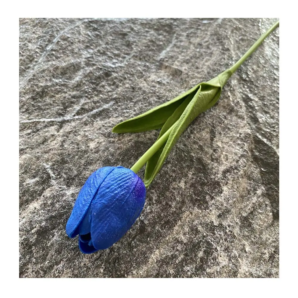 Высокое качество искусственные тюльпаны один мягкий резиновый силиконовый синий фиолетовый розовый черный красный желтый белый тюльпан цветок для стола