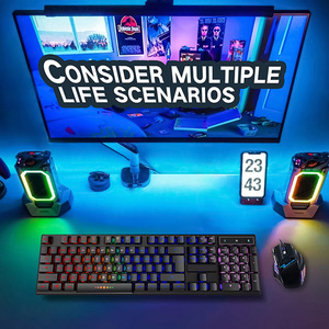 Gaming <strong>Keyboard</strong> and <strong>Mouse</strong> Combo RGB LED Backlit Metal USB Wired <strong>Keyboard</strong> with 104 Key for <strong>Computer</strong> PC/Laptop - Product Image 5