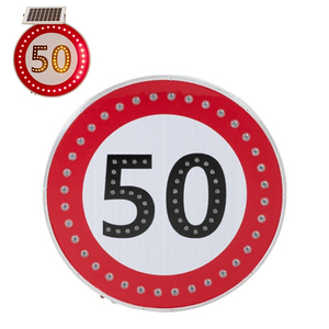 Segnaletica esterna in alluminio personalizzata 3m solare riflettente lampeggiante a Led per la sicurezza stradale radar - Product Image 2