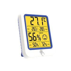 मिनी पोर्टेबल दीवार घड़ी थर्मामीटर हाइग्रोमीटर सेंसर अधिकतम मिनट थर्मामीटर - Product Image 6