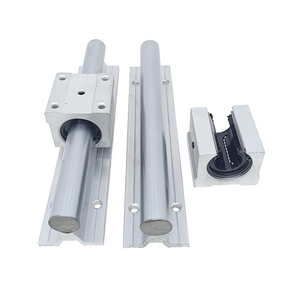 20mm Rod with Aluminum Bracket <strong>Sliding</strong> <strong>Rail</strong> System <strong>Linear</strong> Motion Guide <strong>Rail</strong> SBR20 with Carriage Slider Block SBR20uu SBR20LUU - Product Image 1