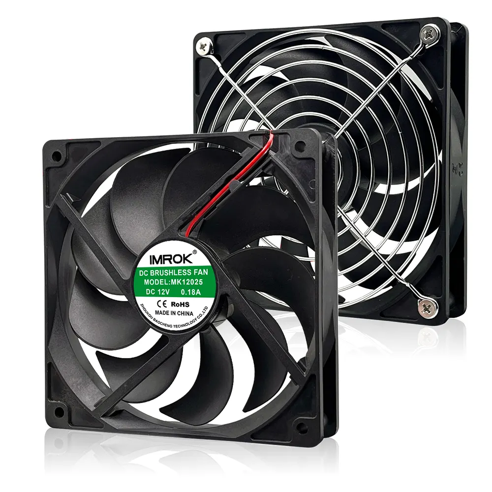 12025 Fan DC tiếng ồn thấp kiểm soát tốc độ 12V 0.18A 120mm máy tính PC trường hợp DC Quạt làm mát 120x120x25mm