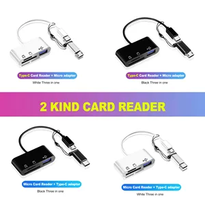 C型微型USB OTG读卡器USB电缆3合1标清/tf卡读卡器USB连接器数据传输闪存盘OTG适配器 - Product Image 3