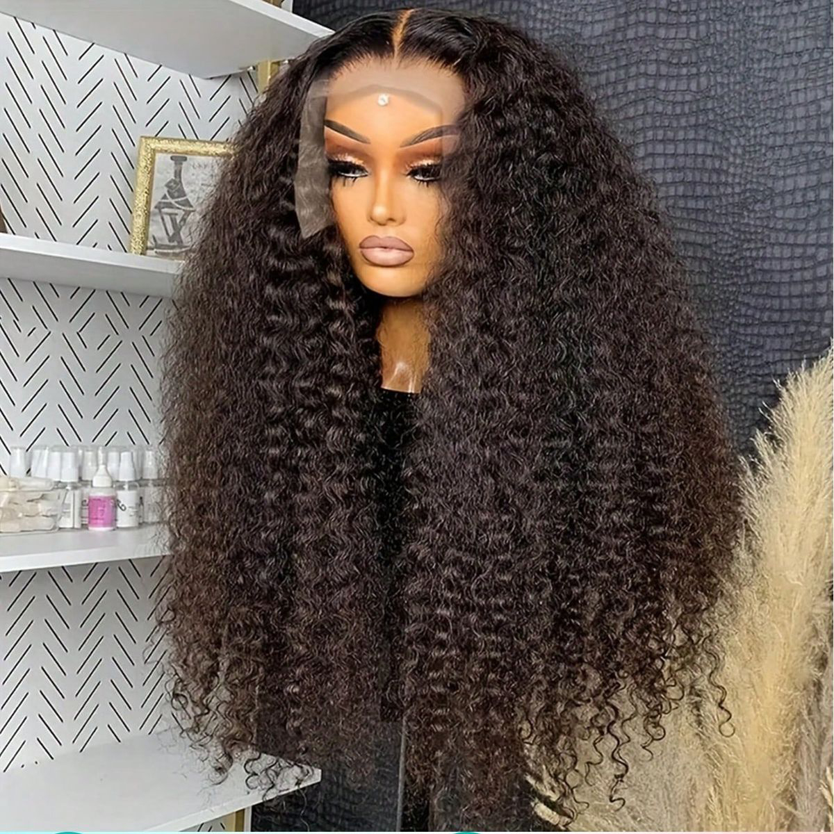 Perruque Cheveux Bruts Crépus Bouclés - Couleur Naturelle