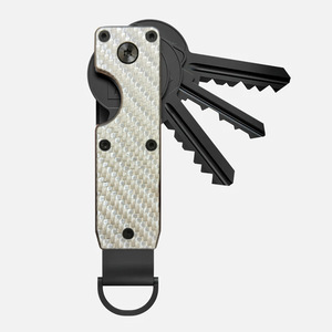 Wholesale Brand New <strong>Luxury</strong> 3D Carbon Fiber Aluminum Card <strong>Key</strong> Holder Organizer with Custom Brand Logo Exclusive Metal <strong>Key</strong> Chains - Product Image 4