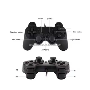 有線PS2コントローラージョイスティック振動モーターゲームパッド & マンドマネット付きジョイパッドゲーム & コントロールアクセサリー - Product Image 2