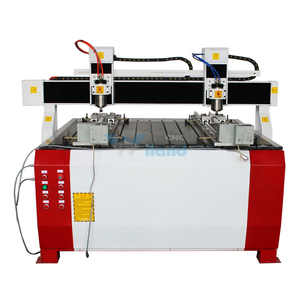 Çift kafa freze kesicisi 1500W bilgisayar sayısal kontrol akrilik gravür aracı PVC kesme makinesi 1212 2 döner eksen ile - Product Image 3