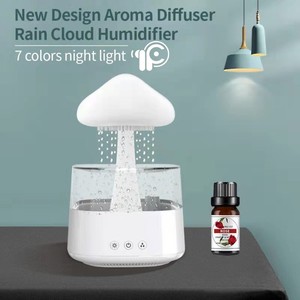 Buona vendita calda umidificatore pioggia nuvola diffusore acqua rilassante uso aromaterapia USB ricaricabile umidificatore ad ultrasuoni luce di colore - Product Image 4