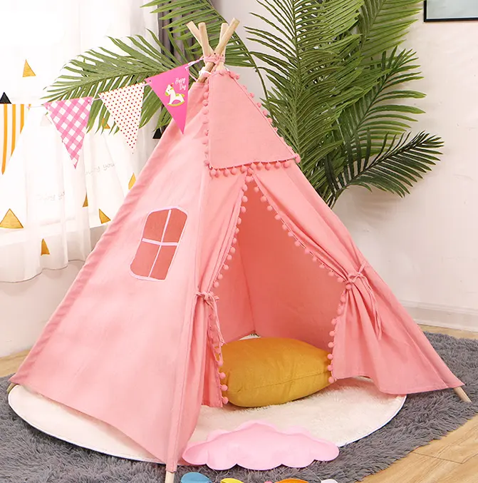 Baby Tipi spielen Kinder Haus Zelt Leinwand Indoor Kinder Tipi Zelt Kinder Spielzeug Zelt