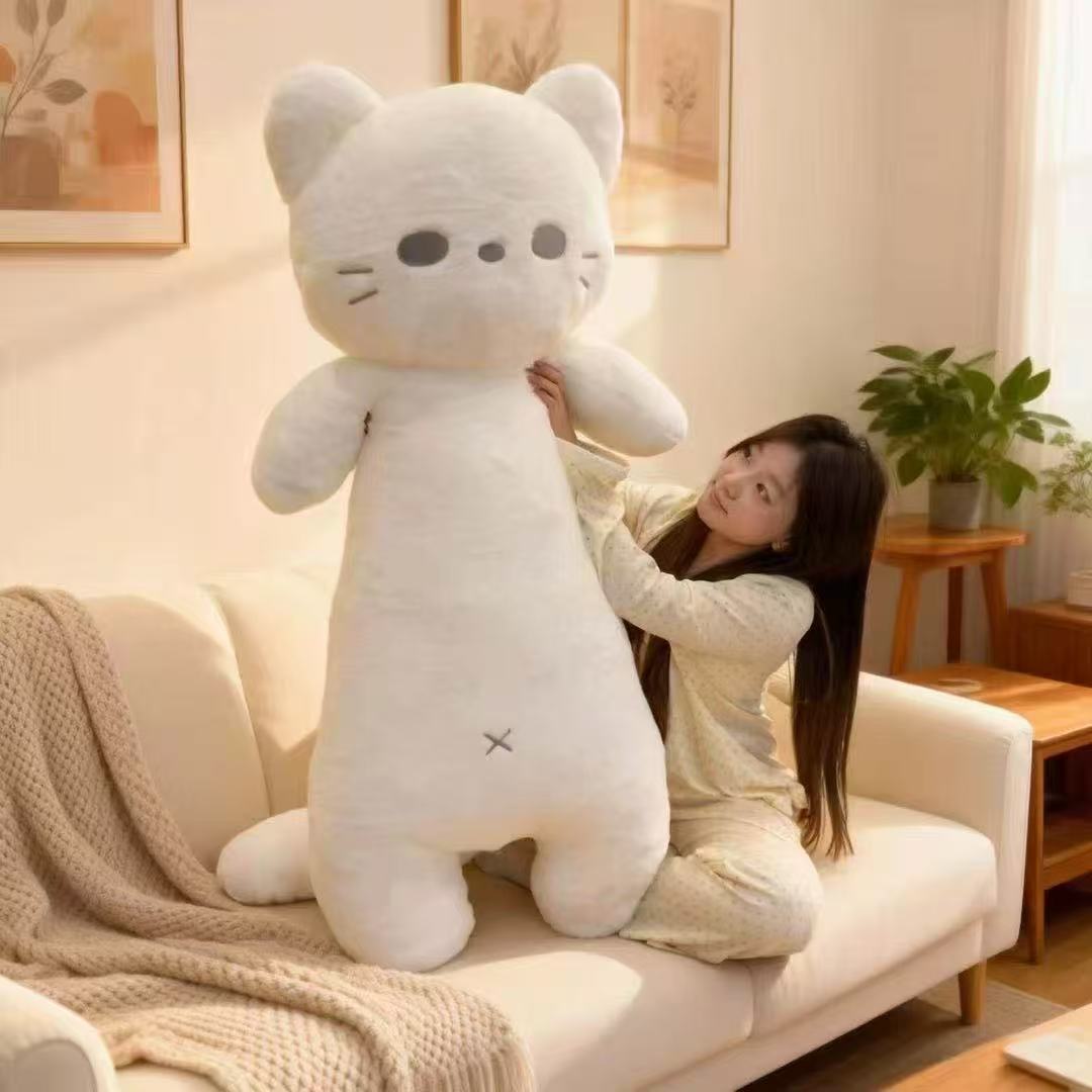 White cat pillow-same style as on tiktok