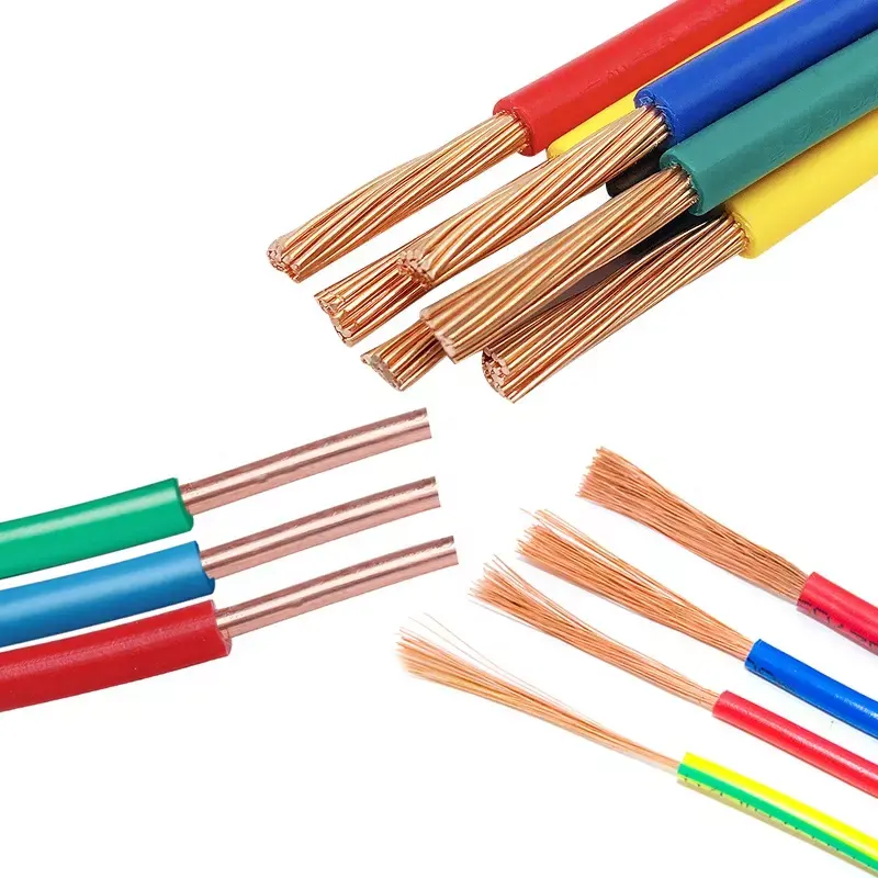 House BV Wire Building Wire Conductor de núcleo de cobre Cables aislados de PVC Área nominal 10mm2 16mm2 25mm2