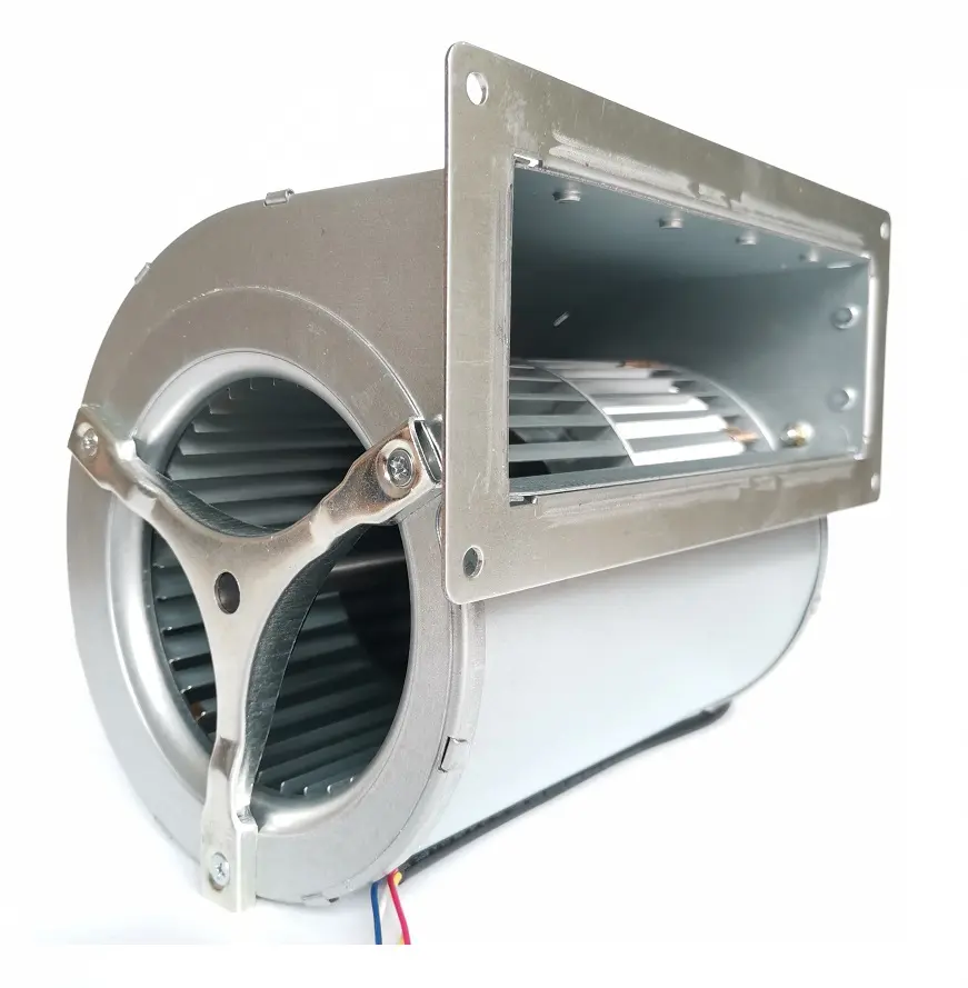 Ventilateur centrifuge à double entrée 220V AC Ventilation industrielle 133*190mm Acier personnalisable ODM Moteur à rotor externe